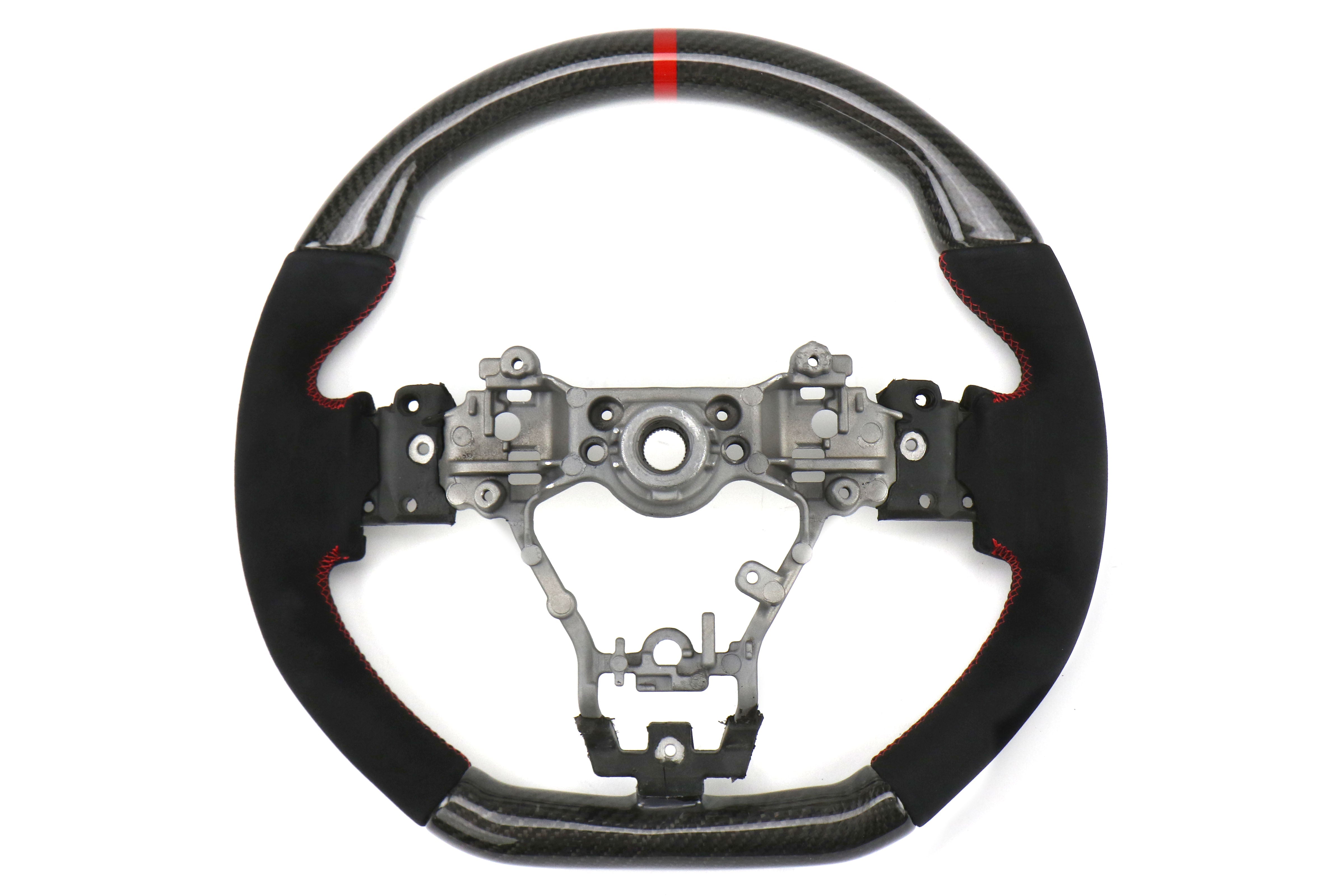 FactionFab Steering Wheel Carbon and Suede - 2015-2021 Subaru WRX / STI